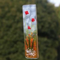 Different angle of red flower suncatcher